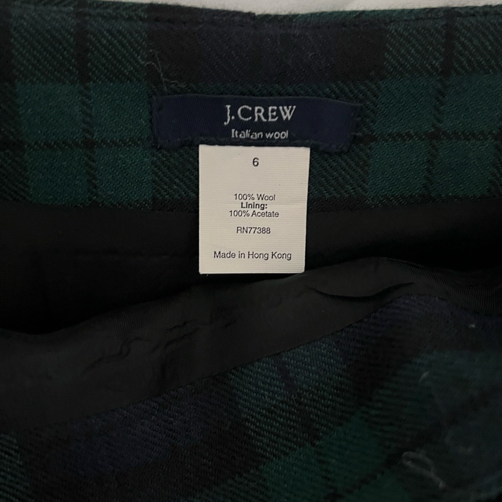 J. Crew Tartan Plaid Wool Mini Skirt with Buckle - Picture 6 of 6